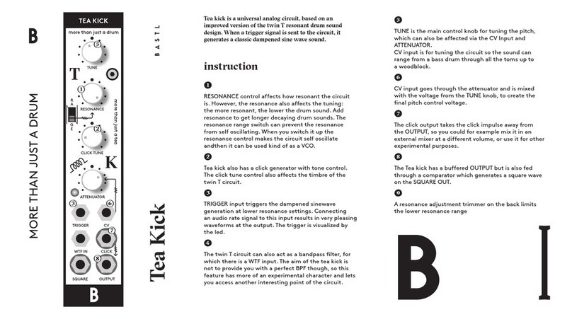 Bastl Instruments Tea Kick User manual Bastl Instruments Tea Kick User manual