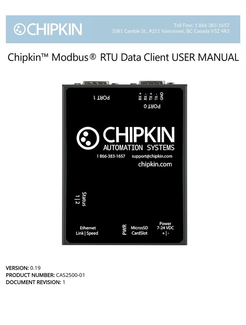 Chipkin Modbus CAS2500-01 user manual