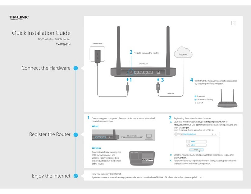 TP-Link TX-W6961N User manual