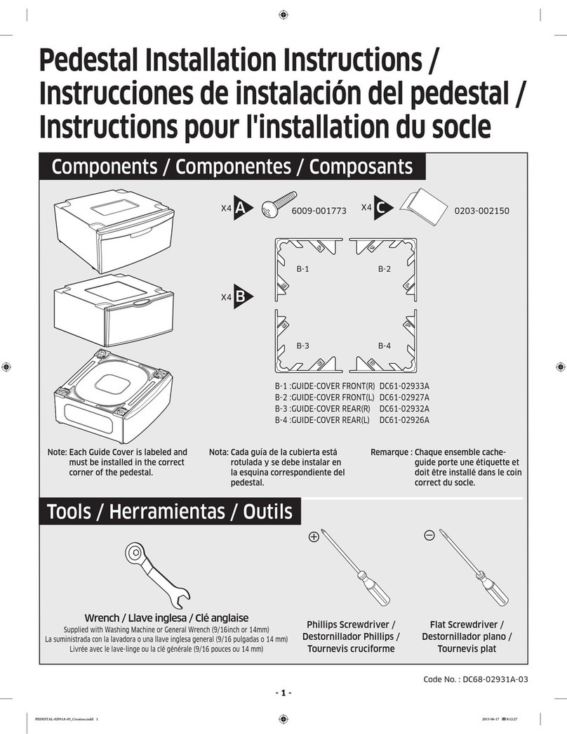 Samsung WE302NW installation instructions