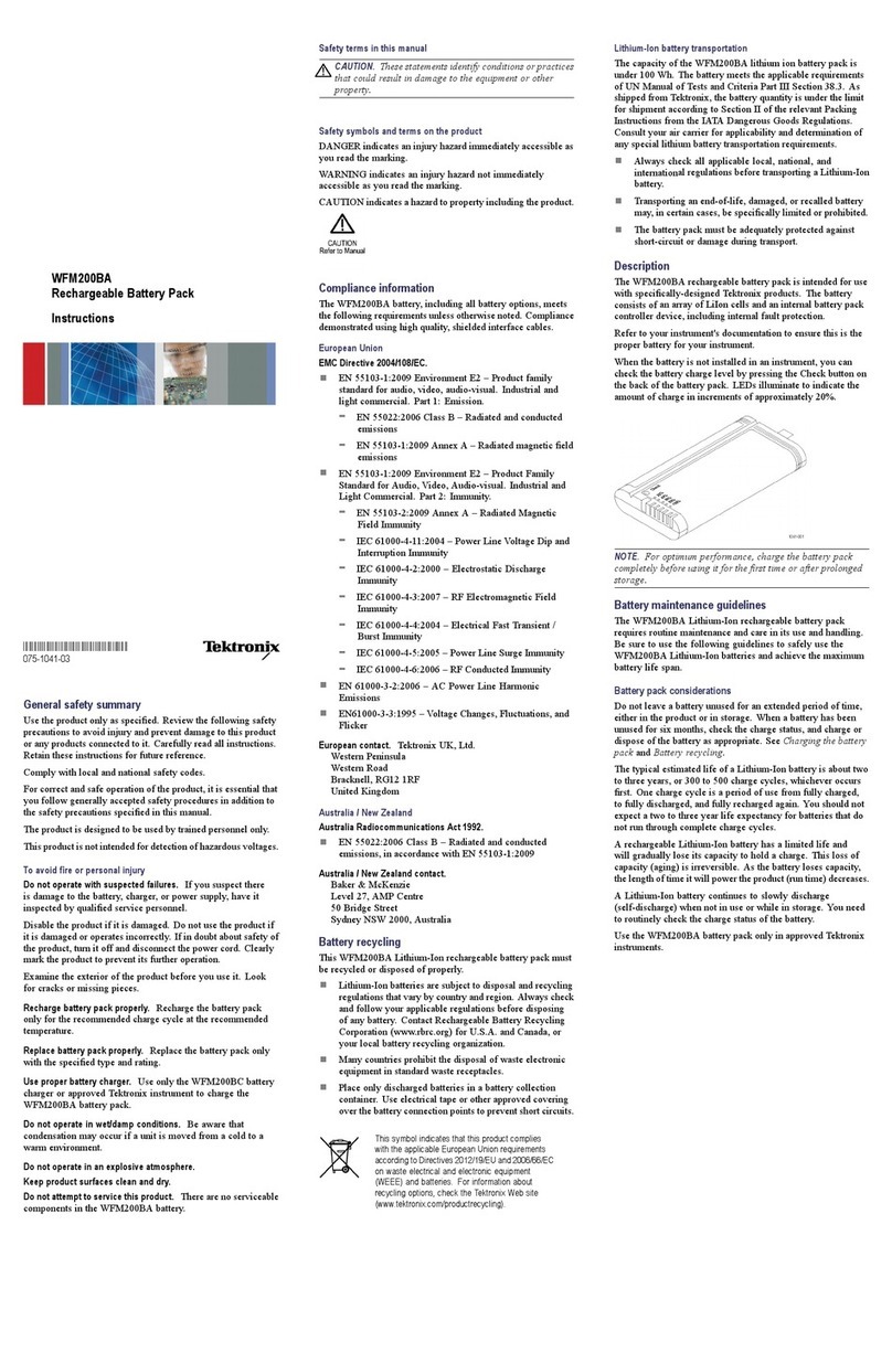 Tektronix WFM200BA instructions