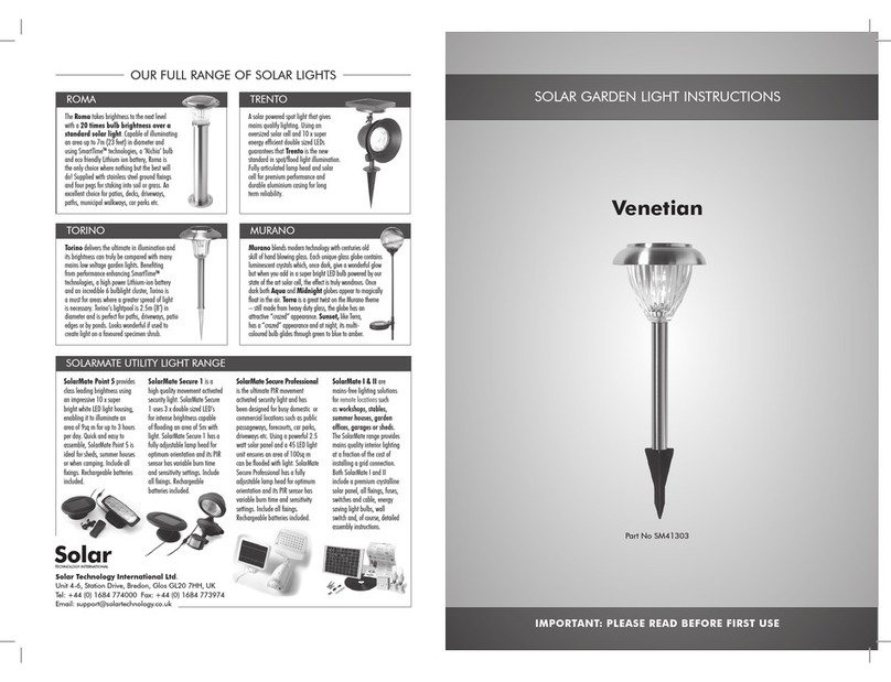 Solar Technology International Venetian SM41303 instructions