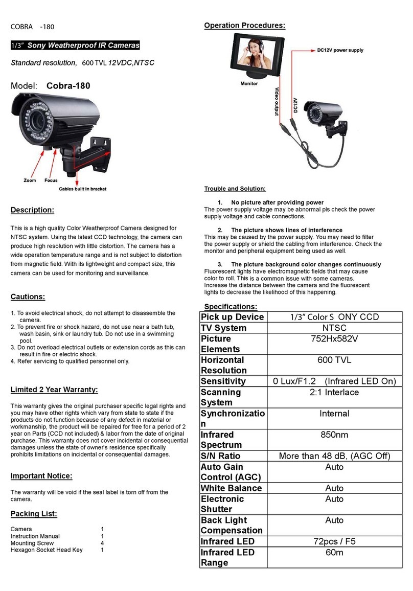 Hangar Cameras Cobra-180 User manual