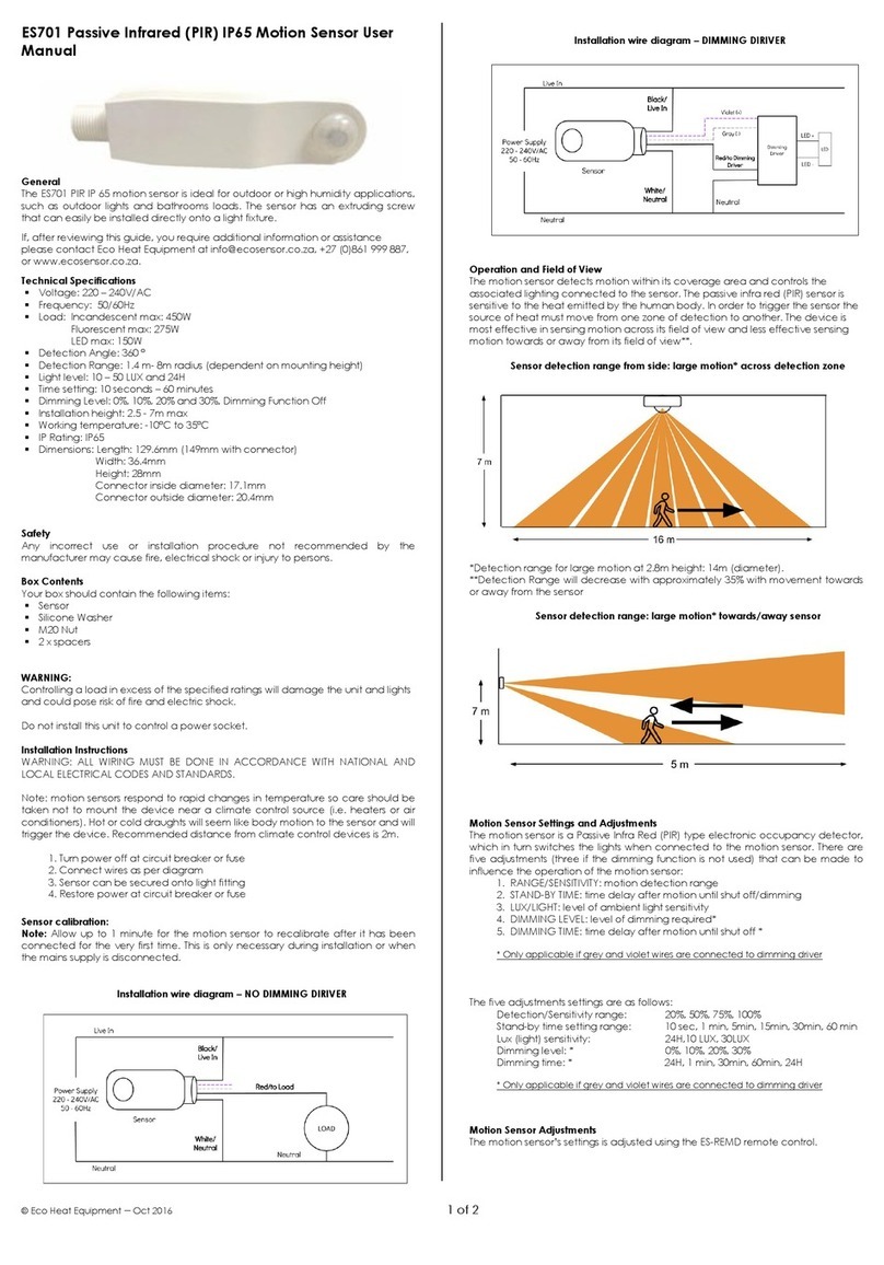 Eco Sensor ES701 user manual