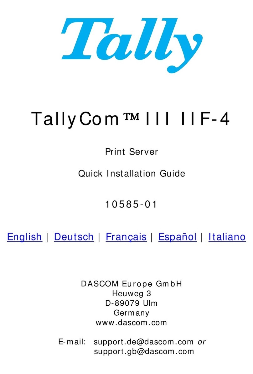 Dascom TallyCom III IIF-4 User manual
