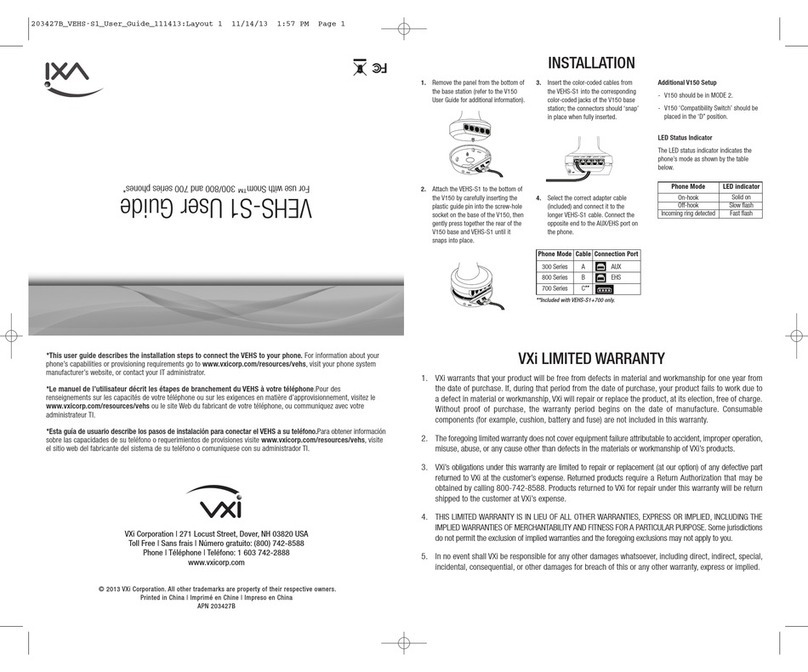VXI VEHS-S1 user guide