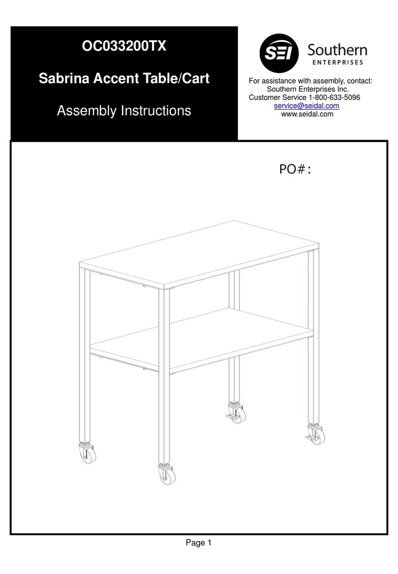 SEI Sabrina Accent OC033200TX Assembly instructions SEI Sabrina Accent OC033200TX Assembly instructions