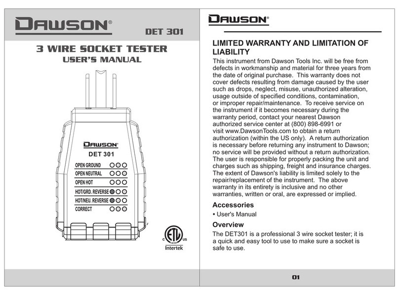Dawson DET 301 user manual