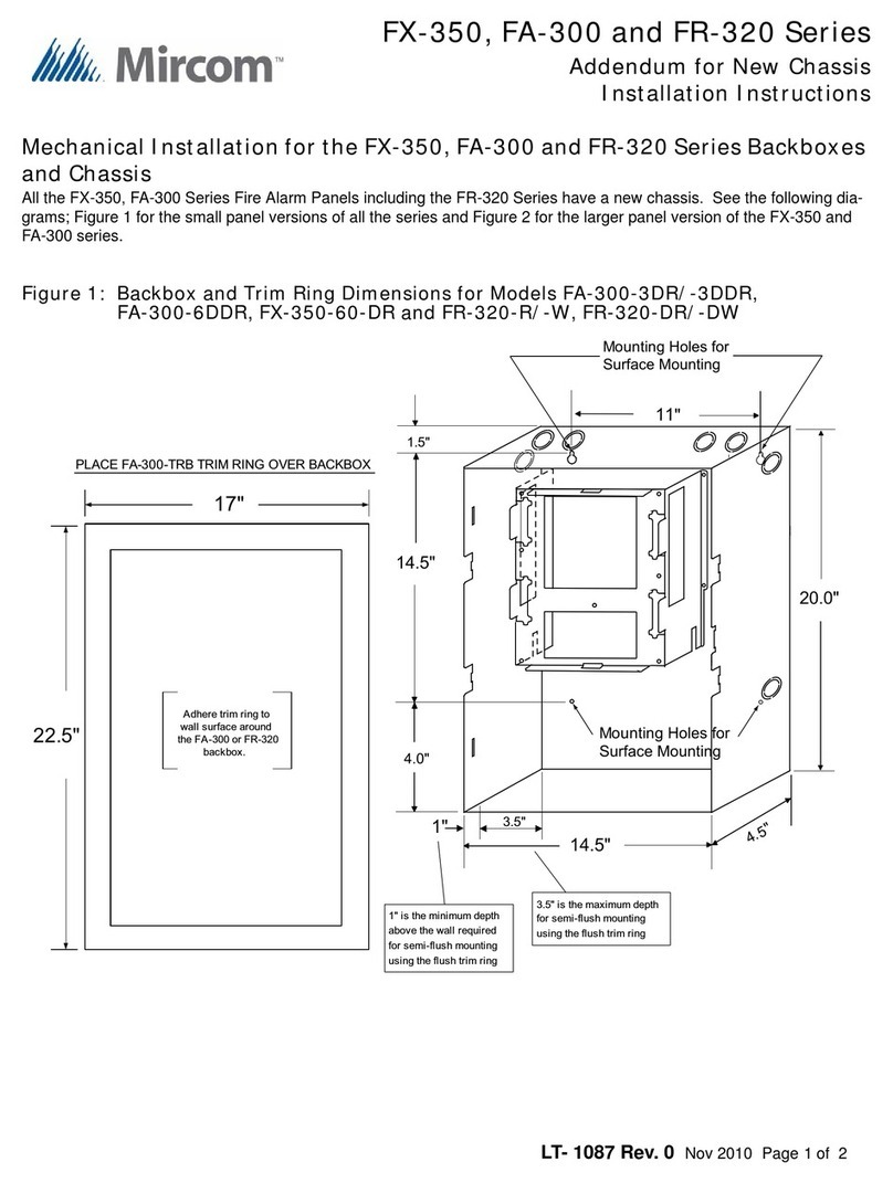 Mircom FA-300-6DDR installation instructions