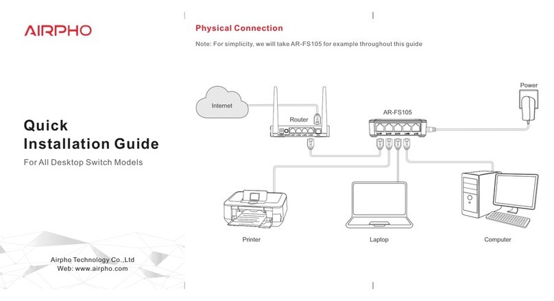 Airpho AR-GS105 Quick installation guide