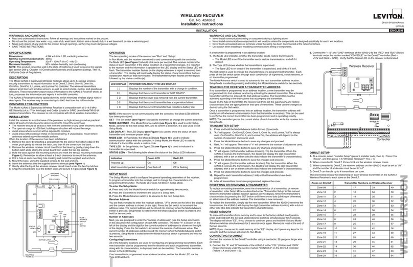 Leviton 42A00-2 installation instructions