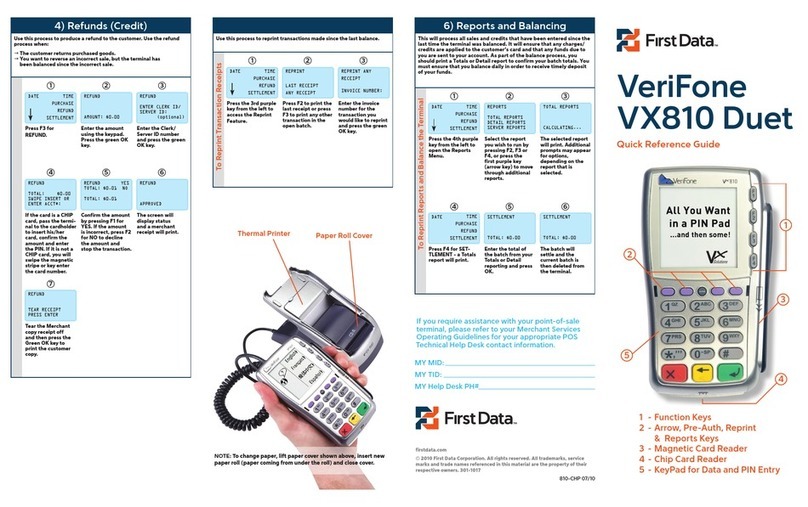 First Data VeriFone VX810 Duet User manual