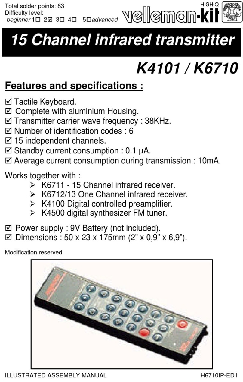 Velleman K6710 manual