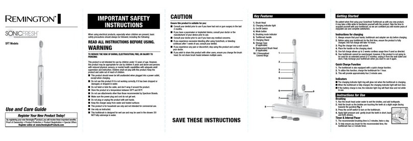 Remington SONICFRESH SFT User manual