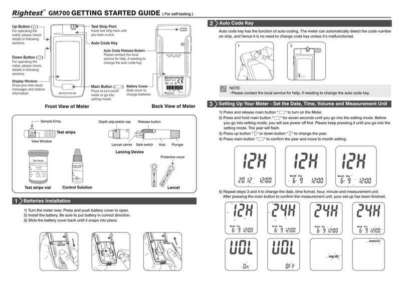 BIONIME Rightest GM700 Getting started guide