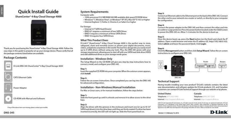 D-Link ShareCenter Quattro DNS-345 User manual D-Link ShareCenter Quattro DNS-345 User manual