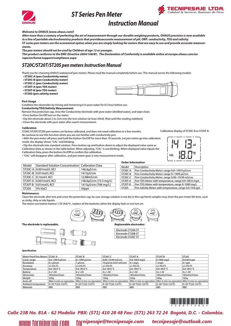 OHAUS ST20C-A instruction manual