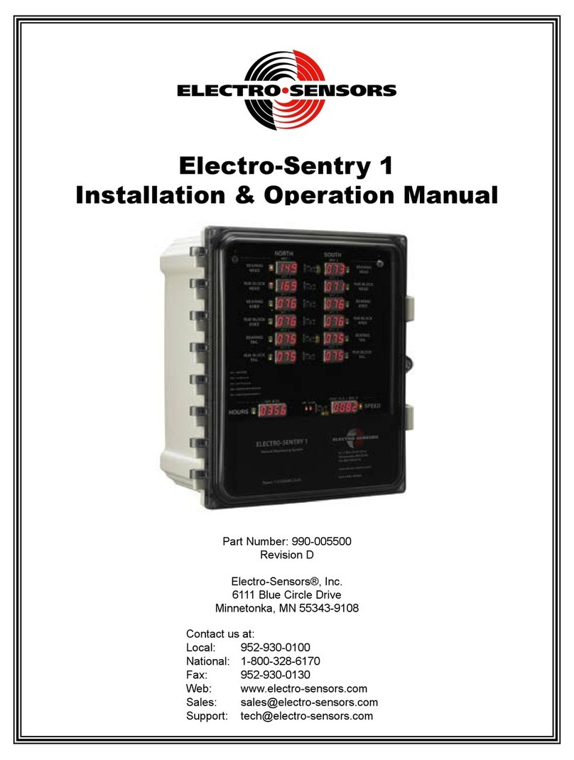 Electro-Sensors Electry-Sentry 1 Installation & operation manual