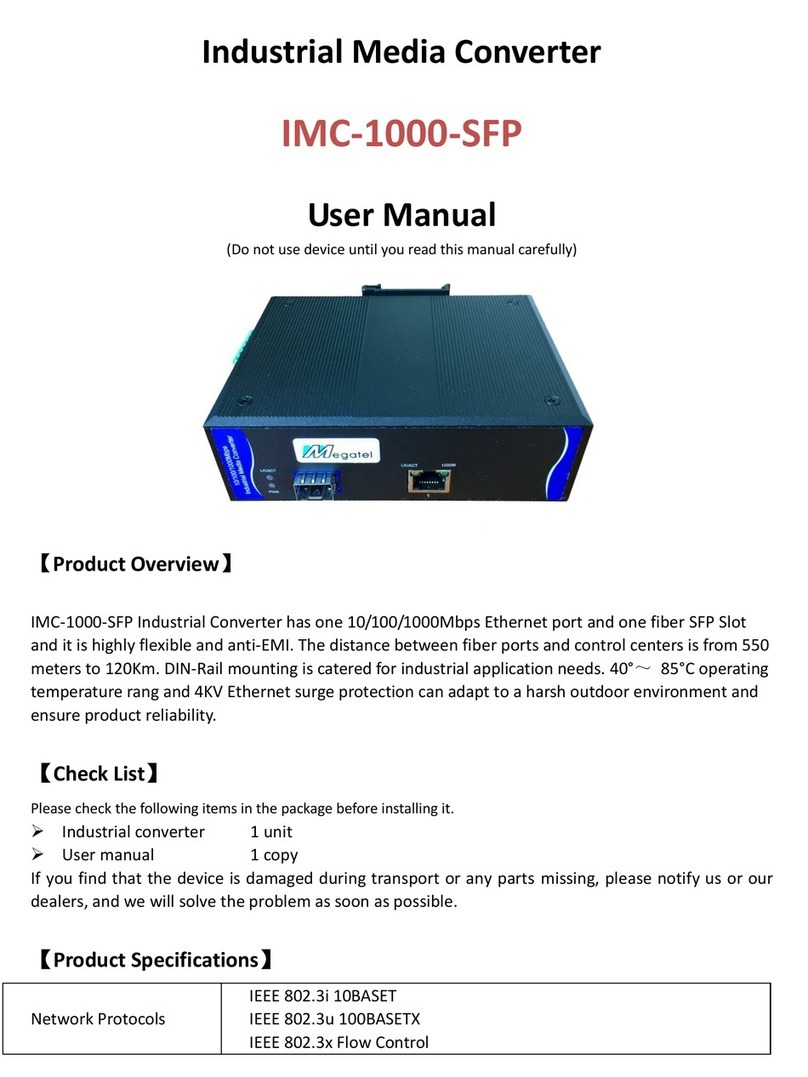 Megatel IMC-1000-SFP user manual