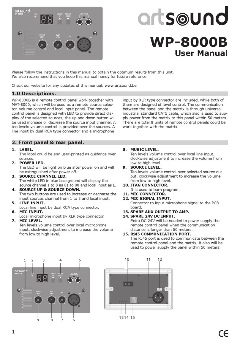 ART+SOUND WP-8000B user manual
