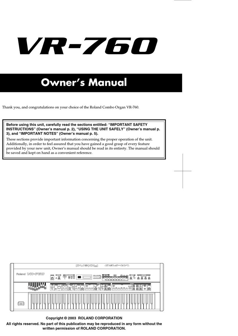 Roland V-Combo VR-760 User manual