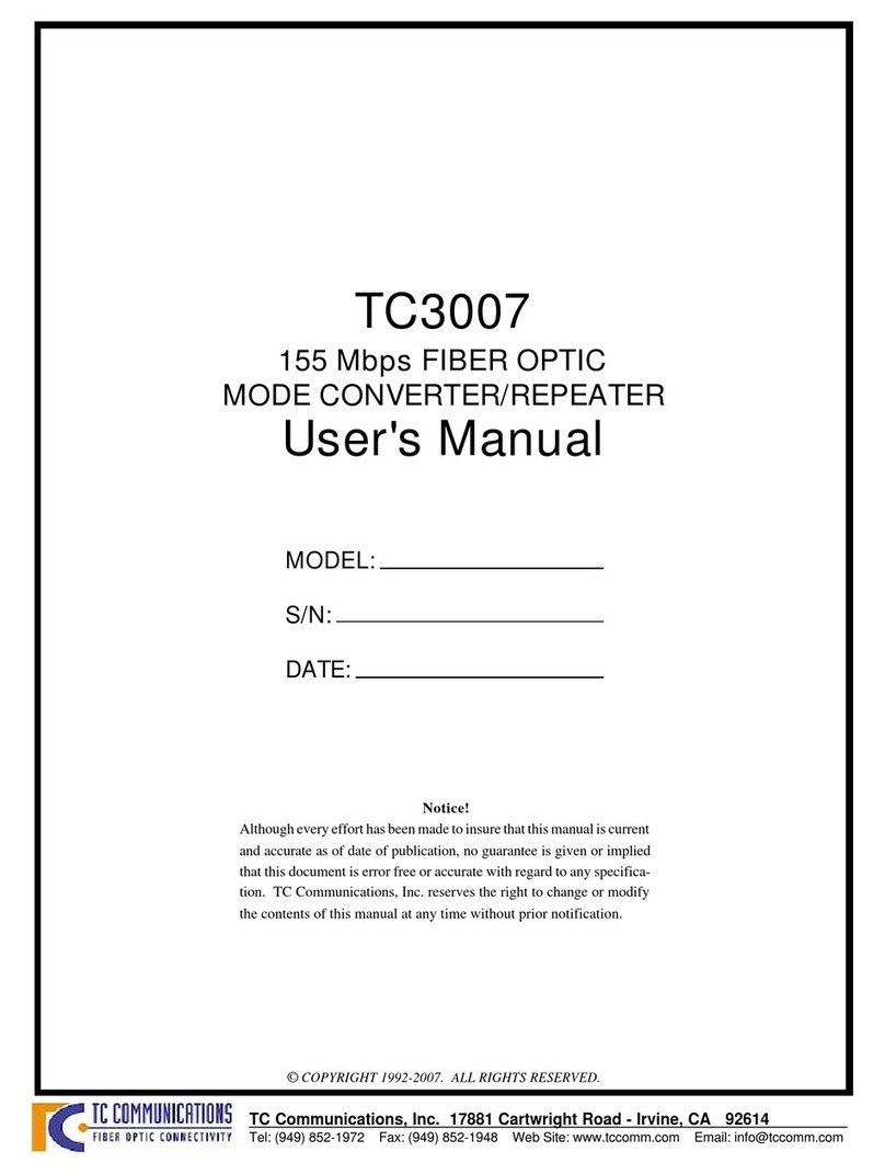 TC Communications TC3007 user manual