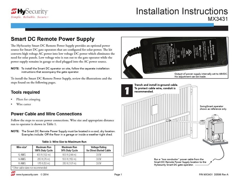 HySecurity MX3431 installation instructions