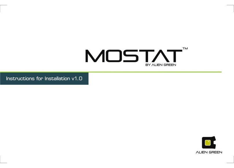 Alien green Mostat Instructions for installation