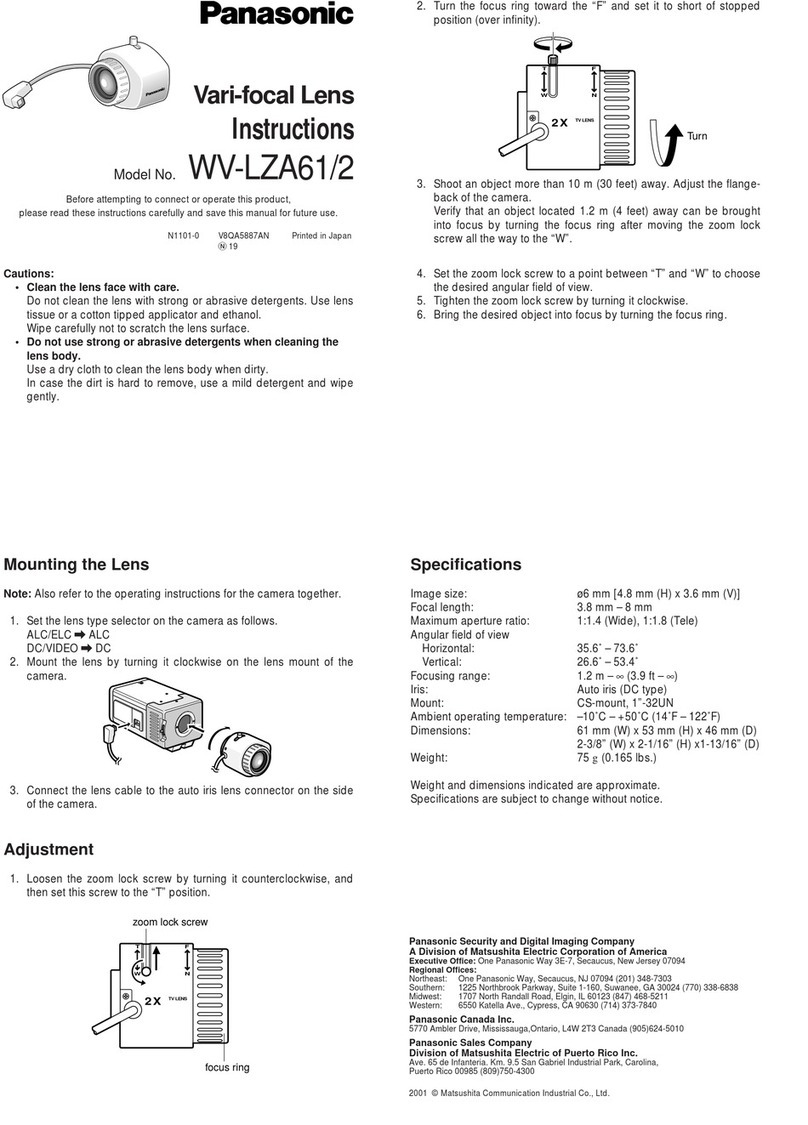 Panasonic WV-LZA61/2 instructions