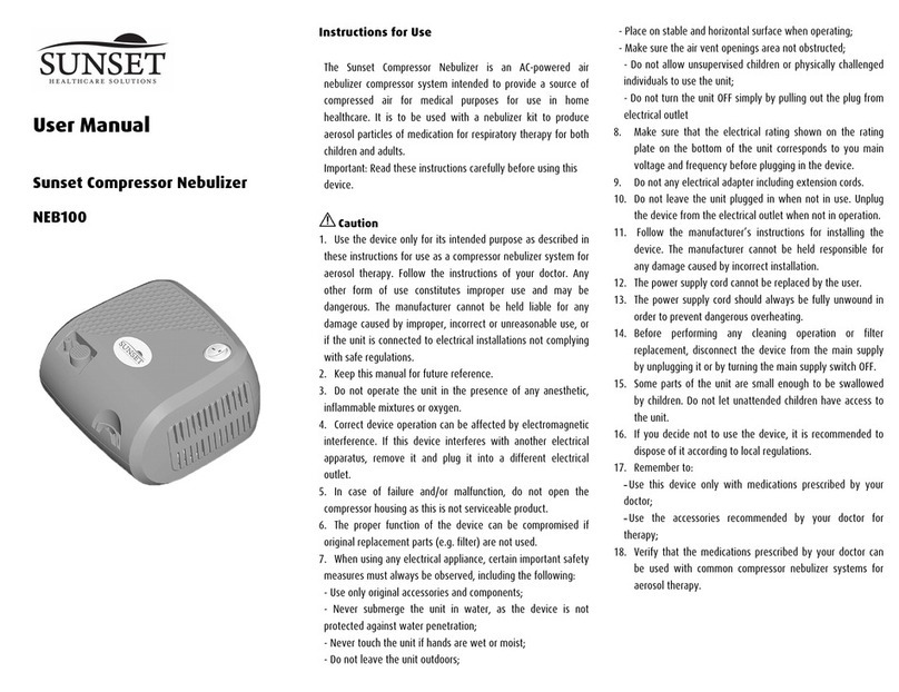 Sunset Healthcare NEB100 user manual