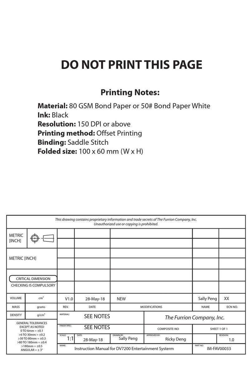 Furrion DV 7200 instruction manual