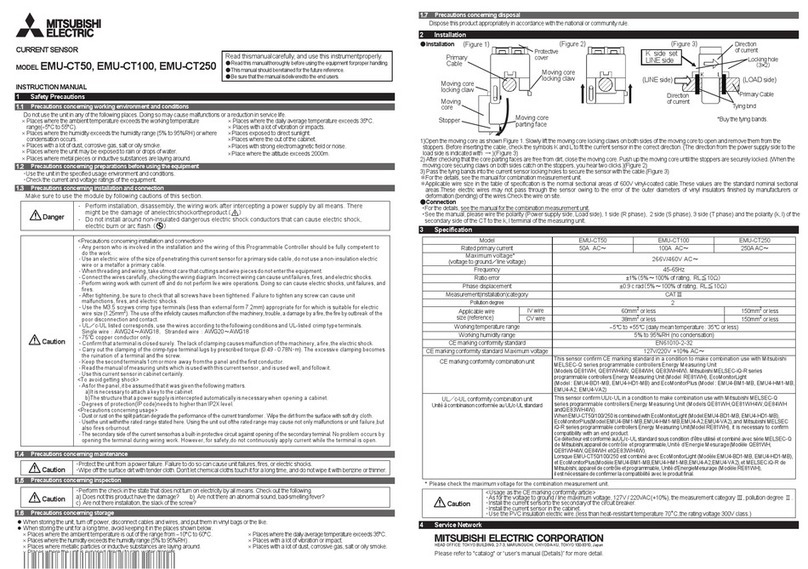 Mitsubishi Electric EMU-CT100 User manual