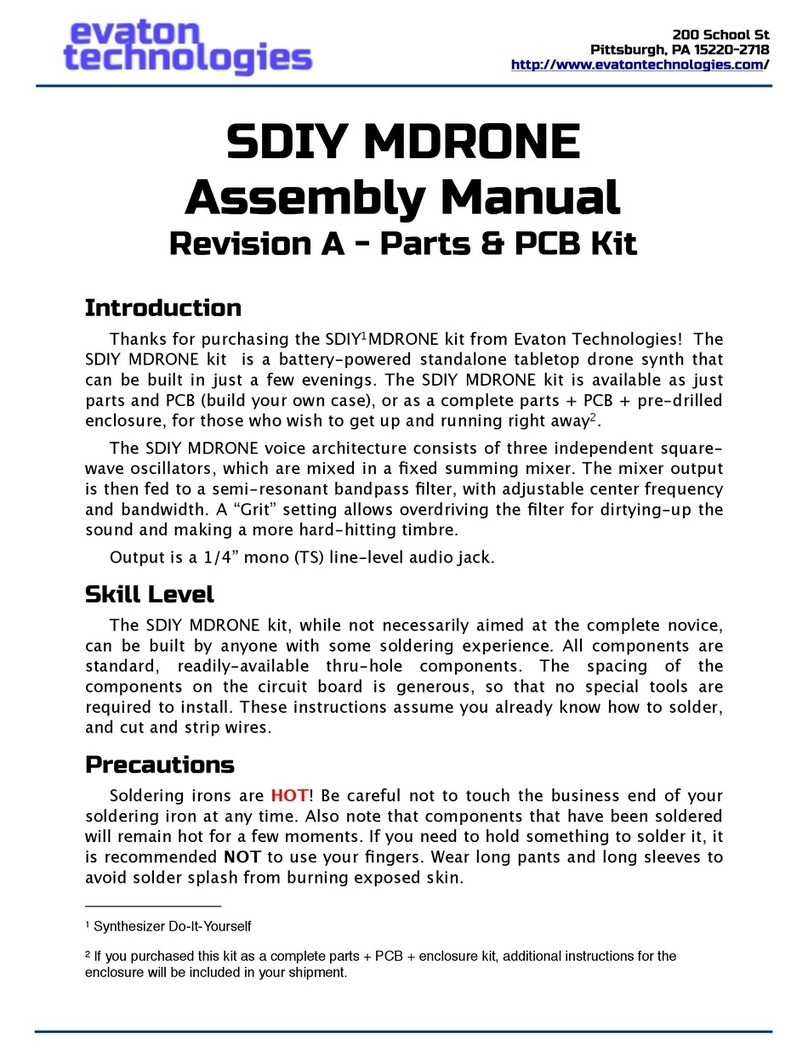 evaton technologies SDIY MDRONE Assembly manual