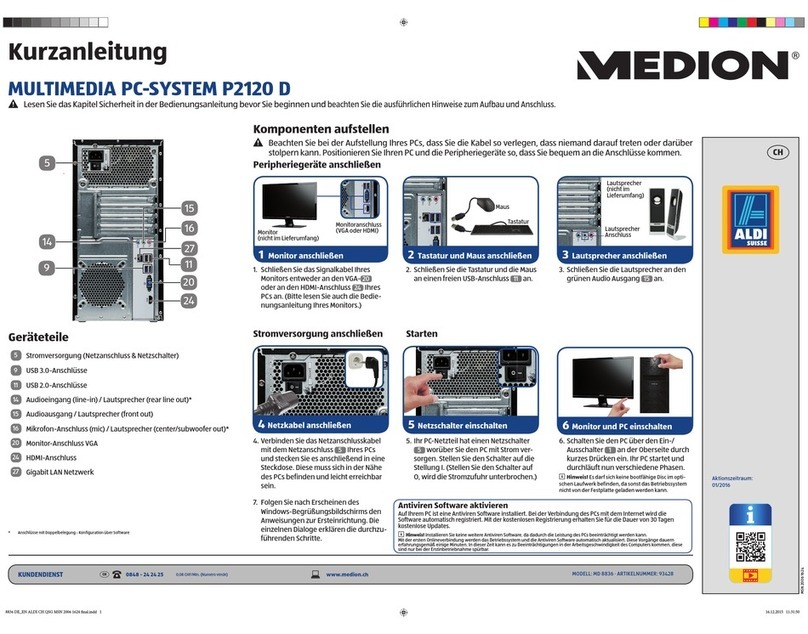 Medion AKOYA P2120 D quick start guide