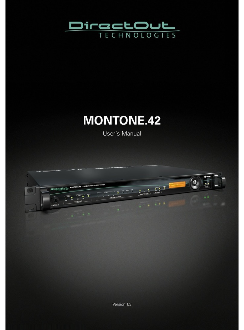 DirectOut Technologies MONTONE.42 user manual