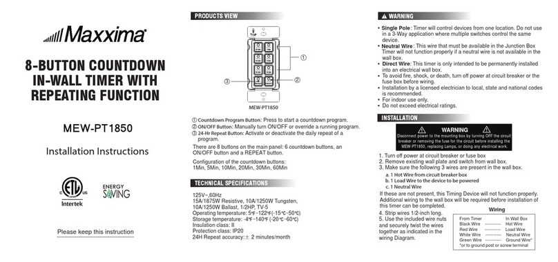 Maxxima MEW-PT1850 User manual