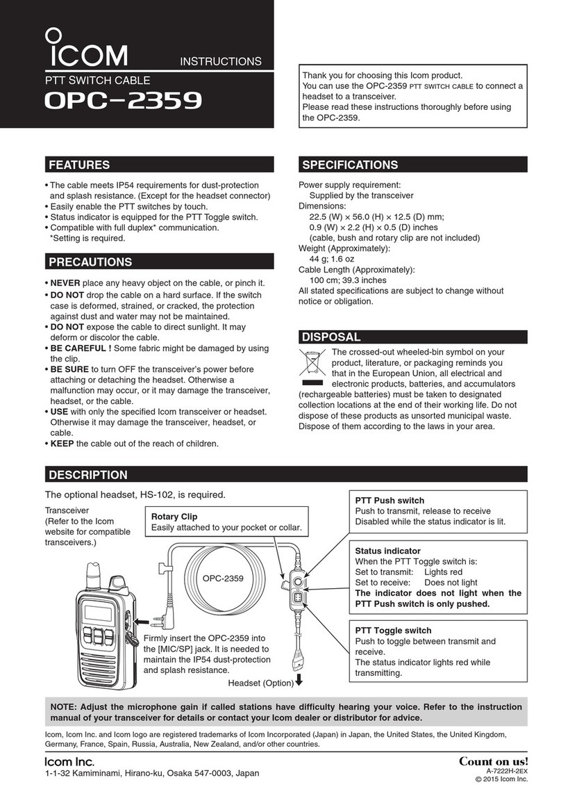 Icom OPC-2359 instructions
