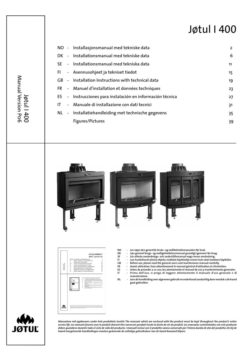 Jøtul I 400 Installation instructions with technical data