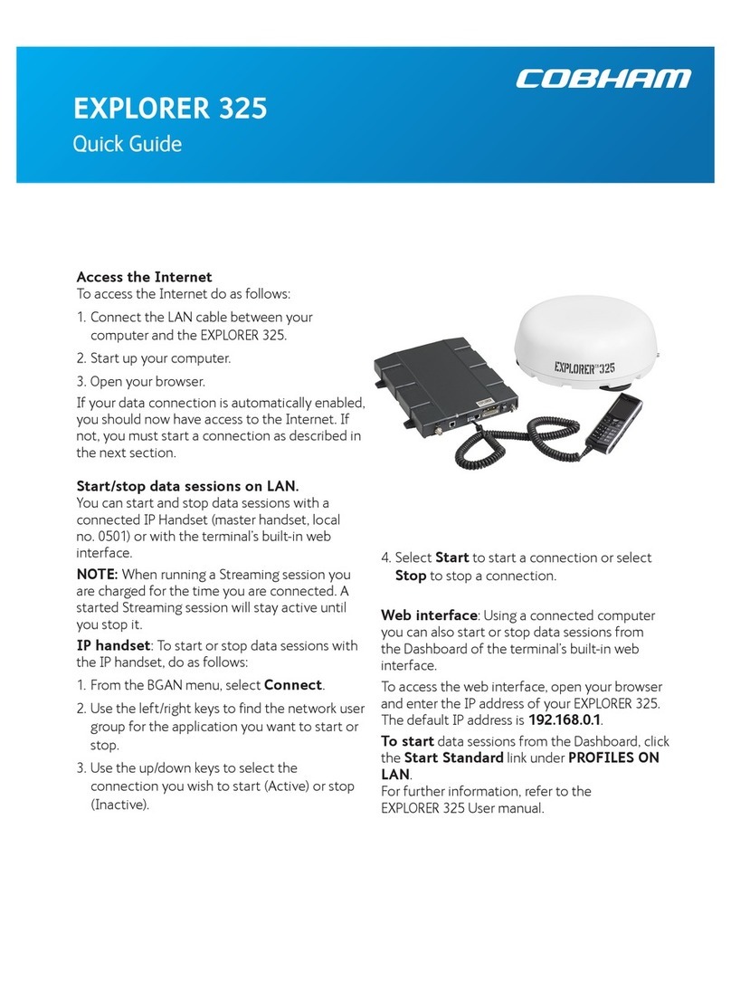 COBHAM Explorer 325 User manual