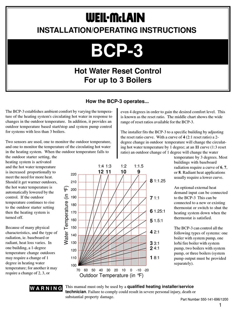 Weil-McLain BCP-3 Installation & operating instructions Weil-McLain BCP-3 Installation & operating instructions