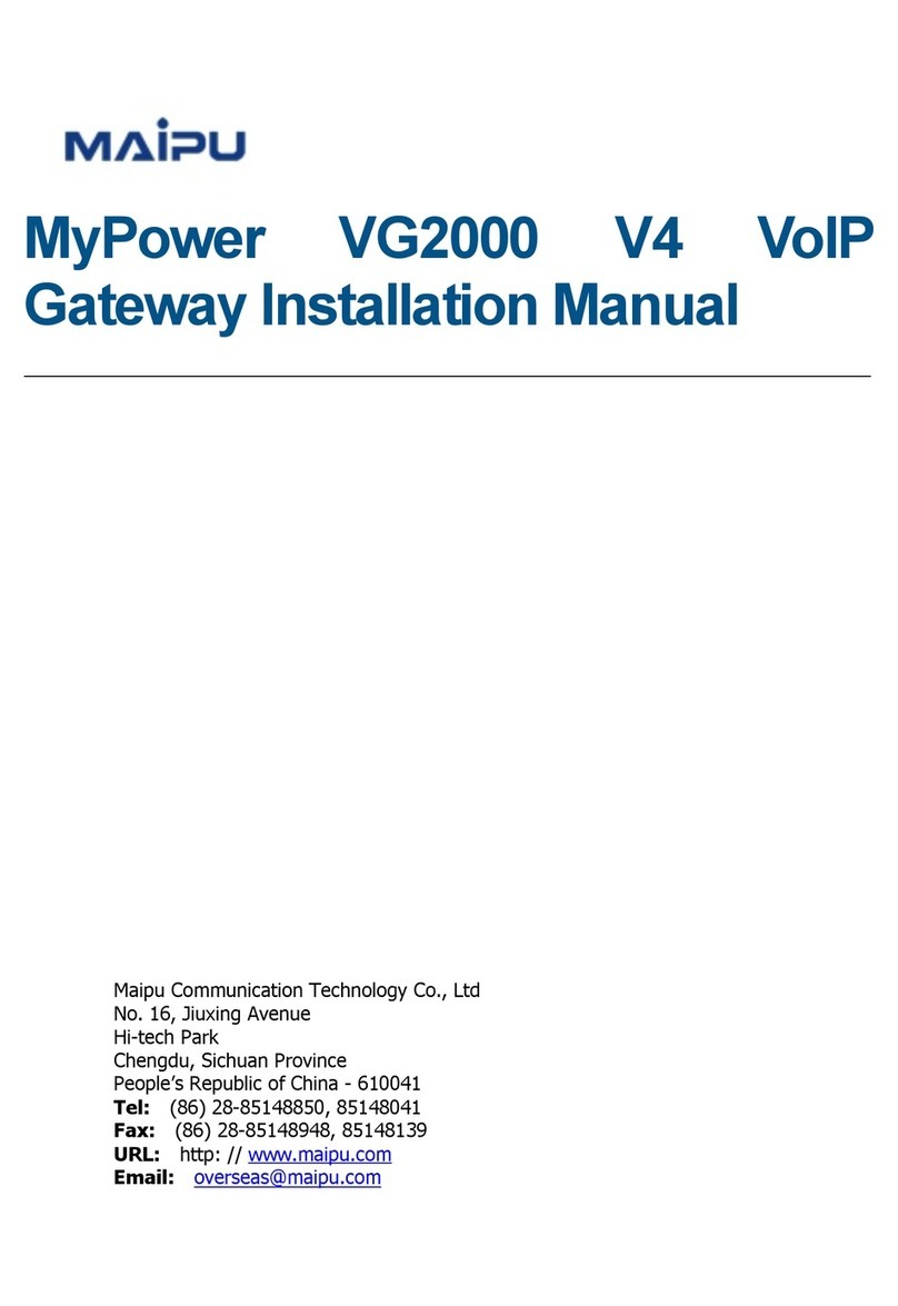 Maipu MyPower VG2000 installation manual