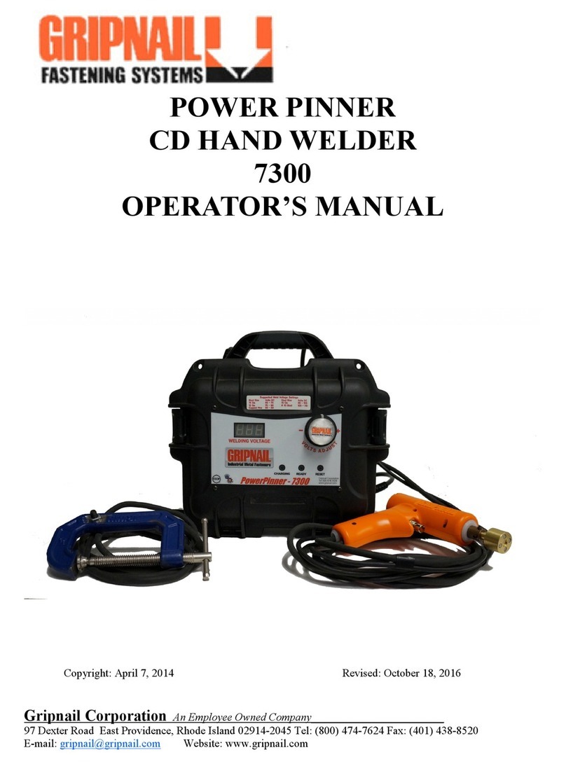 Gripnail POWER PINNER 7300 Operator's manual