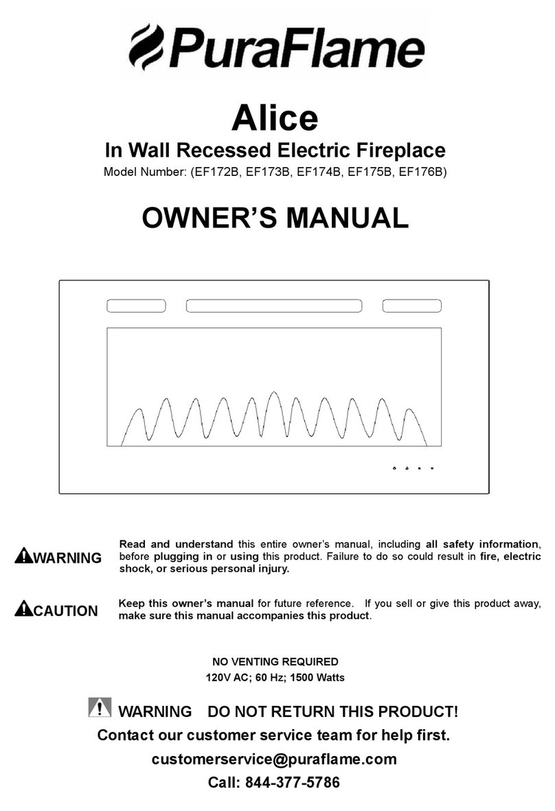 PuraFlame Alice EF172B owner's manual