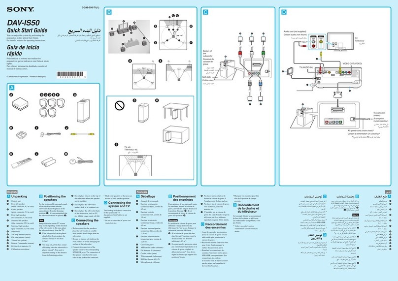 Sony DAV IS50 - Bravia Theater Home System User manual