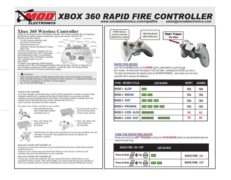 Xmod Electronics XBOX 360 instructions