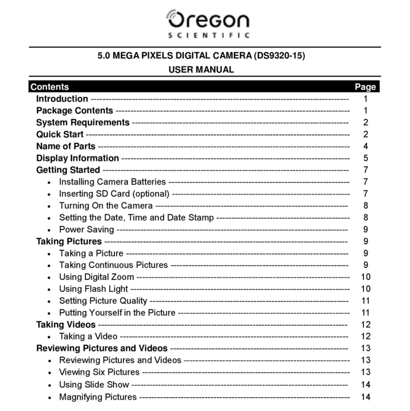 Oregon Scientific DS9320-15 user manual