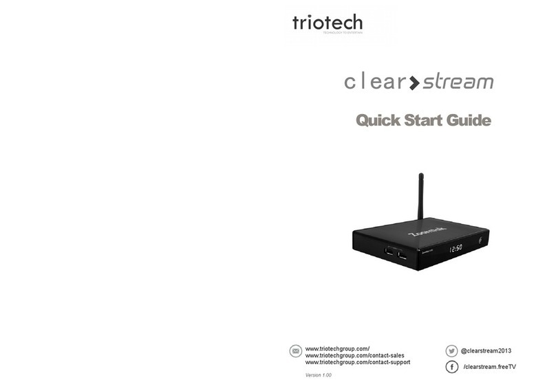 Triotech Clearstream Zoomtak M8 User manual