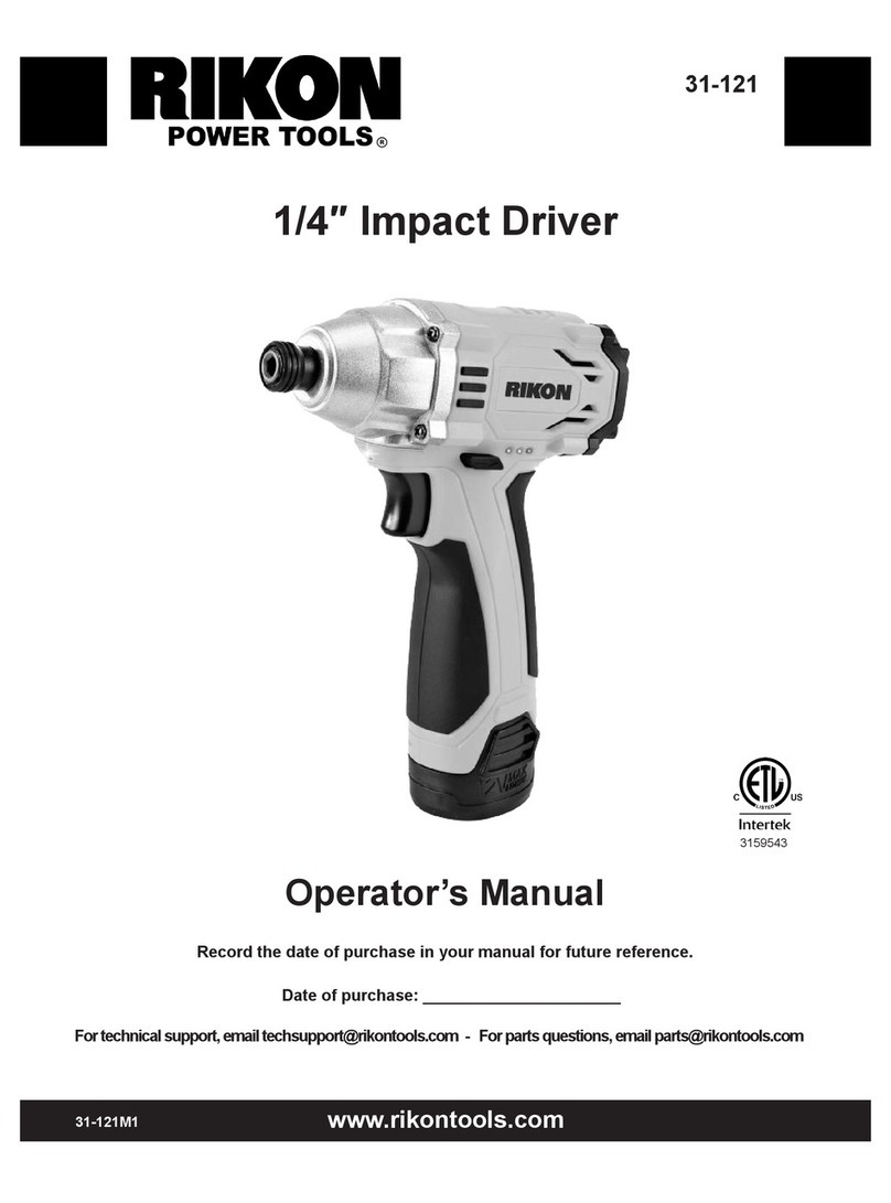Rikon Power Tools 31-121 Operator's manual