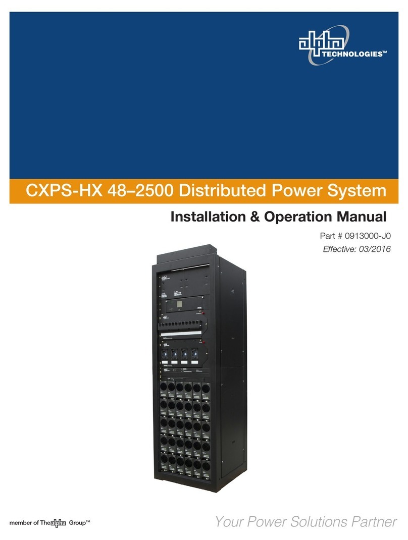 Alpha Technologies CXPS-HX 48-2500 Installation & operation manual