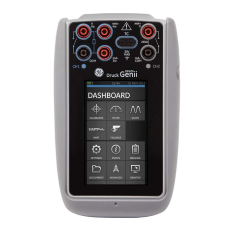 GE Druck DPI 620 Genii User manual GE Druck DPI 620 Genii User manual